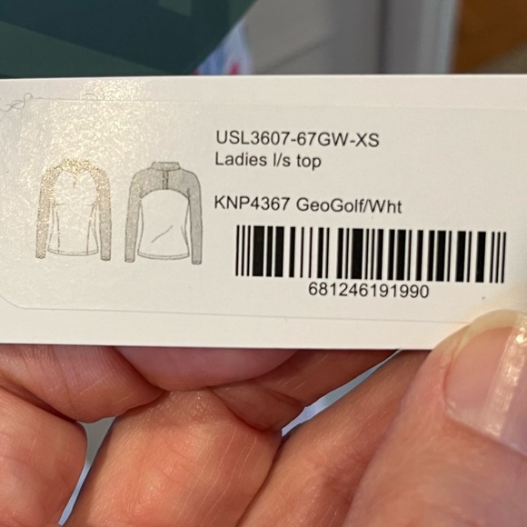 Kyodan Golf Tennis Pullover Quarter zip Blue Pink size XS NWT. 1028 - Picture 5 of 5